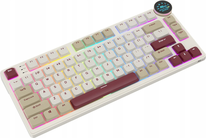 Клавіатура бездротова RK ROYAL KLUDGE N80 RGB Brown Switch Rosy Clouds (RK-N80-ROSYCLD-BRNSW-US) - зображення 3
