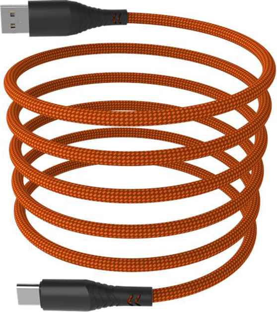 Кабель Hammer USB Type-A - USB Type-C 1 m Orange (5902983635048) - зображення 2