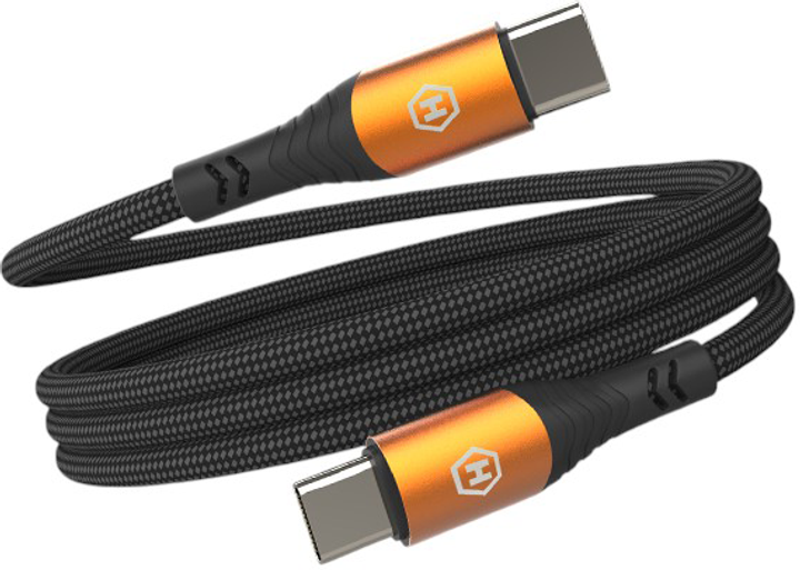 Kabel Hammer USB Type-C - USB Type-C 1m Black (5902983635055) - obraz 2