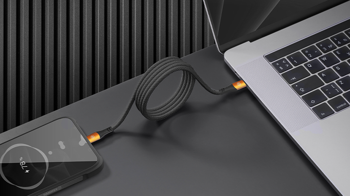 Kabel Hammer USB Type-C - USB Type-C 1m Black (5902983635055) - obraz 4