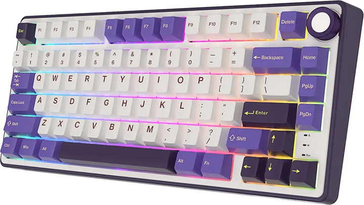 Клавіатура дротова RK ROYAL KLUDGE R75 RGB K Silver Switch Blackberry Mousse (RK-R75-BBERRYMS-KSLVSW-US) - зображення 2
