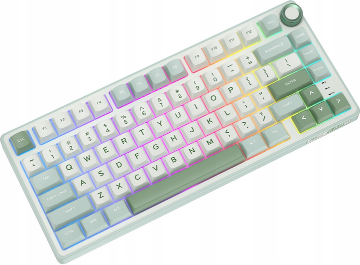 Клавіатура дротова RK ROYAL KLUDGE R75 RGB K Silver Switch Sky Cyan (RK-R75-SKYCYN-KSLVSW-US) - зображення 4