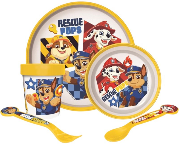 Zestaw naczyń Stor Psi Patrol dla chłopców 5 elementów (8412497816811) - obraz 2