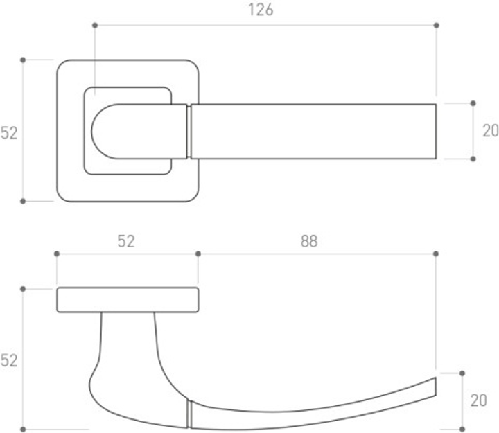Klamka do drzwi Metal-Bud Camila Patyna (5901643180928) - obraz 2