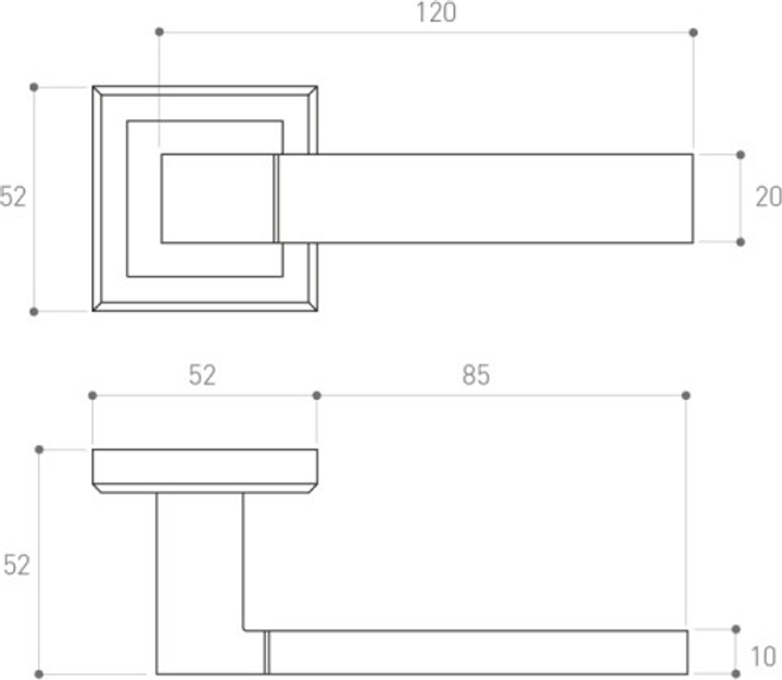 Дверна ручка Metal-Bud Beta Матовий нікель (5907354083909) - зображення 2