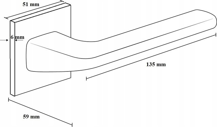 Дверна ручка Metal-Bud Diva K Fit Чорна VDIKFICZ (5905496700609) - зображення 2