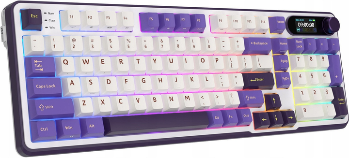 Klawiatura bezprzewodowa RK ROYAL KLUDGE S98 RGB Chartreuse Switch Blackberry Mousse (RK-S98-BBERRYMS-CHTSW-US) - obraz 3