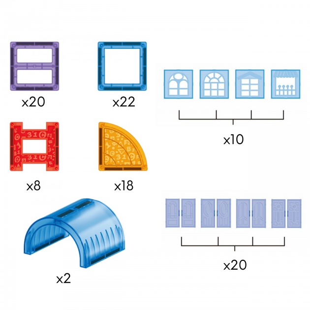 Klocki Magnetyczne Woopie 3D Zestaw Edukacyjny Tor Kulkowy 170 elementów (5906280654863) - obraz 3