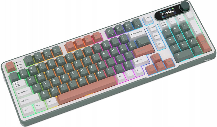 Klawiatura bezprzewodowa RK ROYAL KLUDGE S98 RGB Brown Switch Camping Green (RK-S98-CAMPGRN-BRNSW-US) - obraz 4