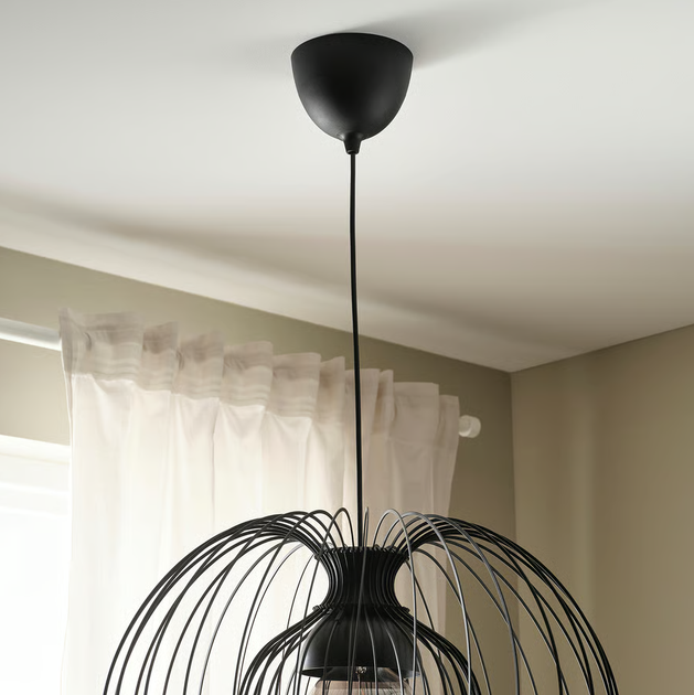 Шнур для світильника підвісний, основа для абажура, 1,4м HAVSDJUP IKEA 705.977.94 черный - Фото 2 Шнур для світильника підвісний, основа для абажура, 1,4м HAVSDJUP IKEA 705.977.94 черный - изображение 2