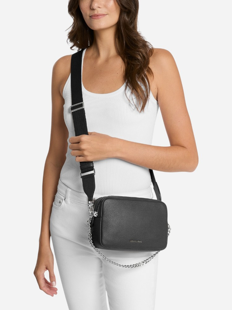 Torebka damska crossbody przez ramię skórzana mała Michael Kors Bryant Md Dblzp Chn Camera Xbody 32S5SYTC5L 001 Czarna (800070349089) - obraz 2