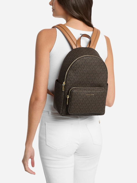 Рюкзак жіночий 9 л вміщує формат А4 Michael Kors Tanner Md Backpack 30T5GTNB2B 252 Темно-коричневий (800070349101) - зображення 2