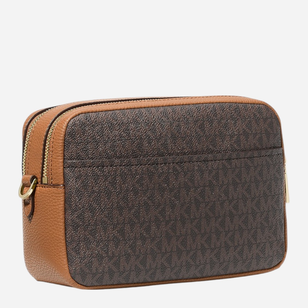 Сумка крос-боді через плече жіноча маленька Michael Kors Bryant Md Dblzp Chn Camera Xbody 32S5GYTC5B 252 Темно-коричнева (800070349060) - зображення 3