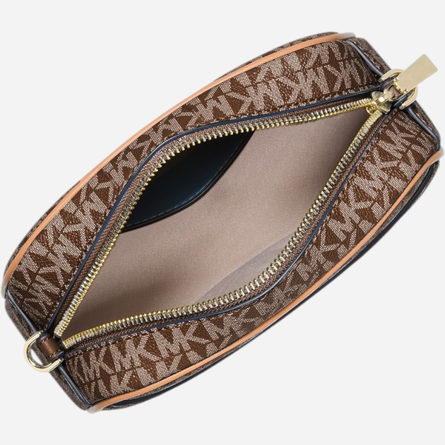 Сумка крос-боді через плече жіноча маленька Michael Kors Jet Set Sm Camera Xbody 32F5GJ6C5B 252 Темно-коричнева (800070349067) - зображення 4