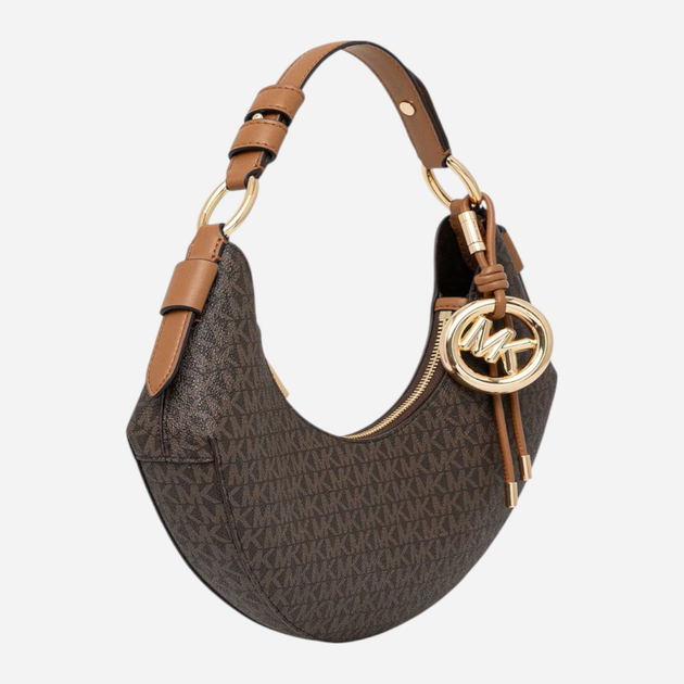 Сумка багет сідло жіноча середня Michael Kors Koa Md Shoulder 30F5GQ4L6B 252 Темно-коричнева (800070349080) - зображення 3