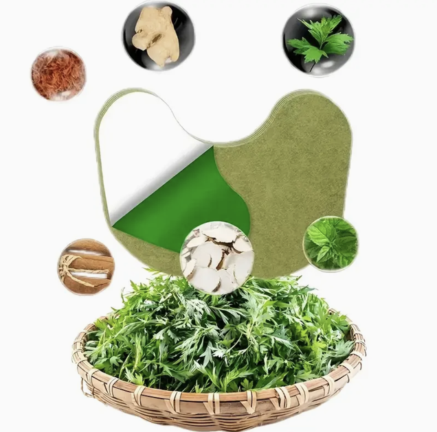 Самонагревающиеся пластыри с полынью (mugwort) для шеи, спины, коленей, плеч и бёдер — набор 10 шт., согревающие накладки для тела - изображение 3