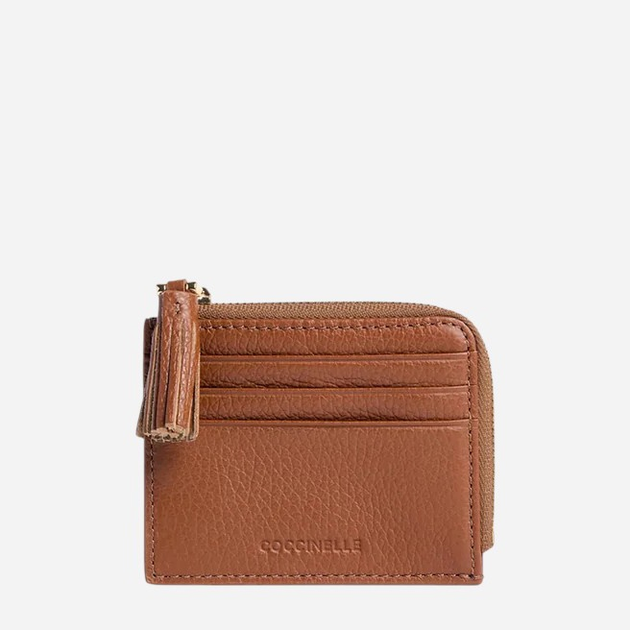 Etui na karty damskie skórzane Coccinelle E2MU0128901-W11 Brązowe - obraz 1
