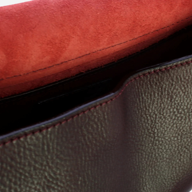 Сумка крос-боді через плече жіноча з натуральної шкіри середня The Bridge 045335D3-YF Темно-бордова (800070346577) - зображення 4