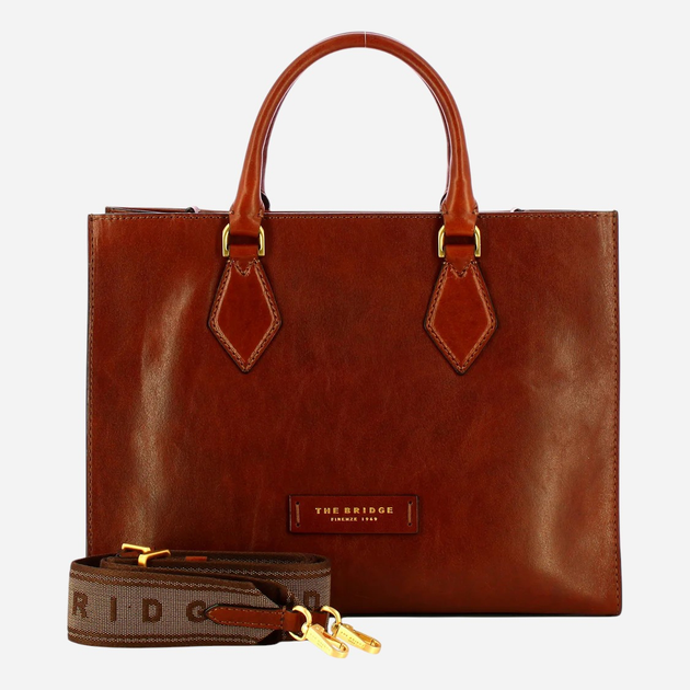 Torba shopper damska skórzana The Bridge 04101501-14 Brązowa - obraz 1