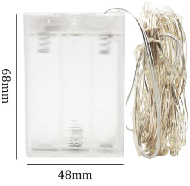 Гирлянда нить Decorative Light Led 50 5 м с батарейками Холодный белый (2000992414913) - изображение 5