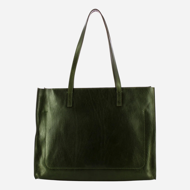 Torba shopper damska skórzana The Bridge 04131401-I2 Ciemnozielona - obraz 2