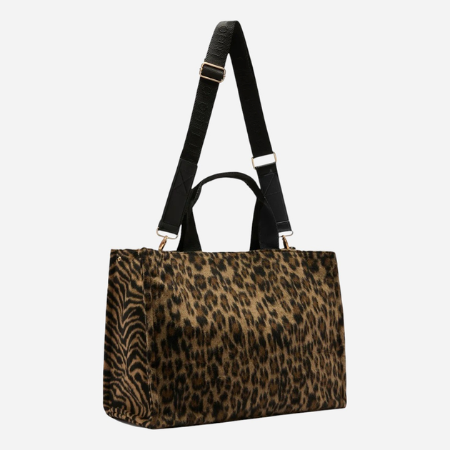 Torba shopper damska materiałowa Liu Jo 2F5027T6089-09B62 Brązowa - obraz 2