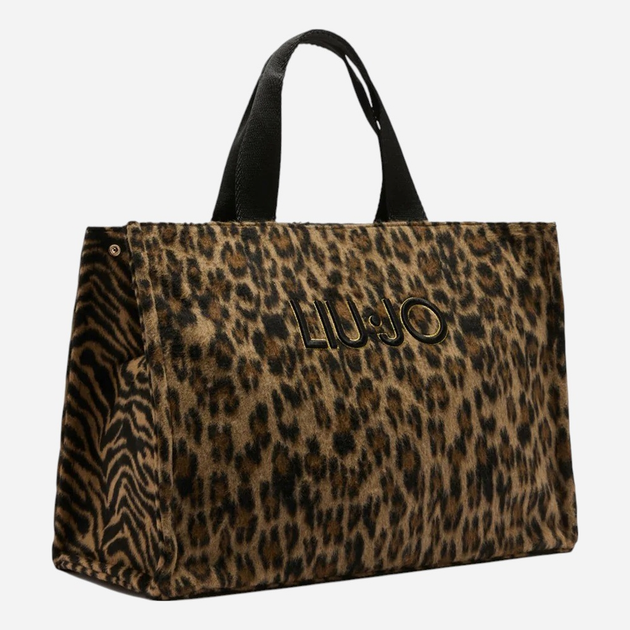 Torba shopper damska materiałowa Liu Jo 2F5027T6089-09B62 Brązowa - obraz 3