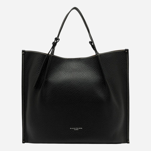 Torba shopper damska skórzana Gianni Chiarini BS-11637-RNGDBL-2566 Czarna - obraz 1