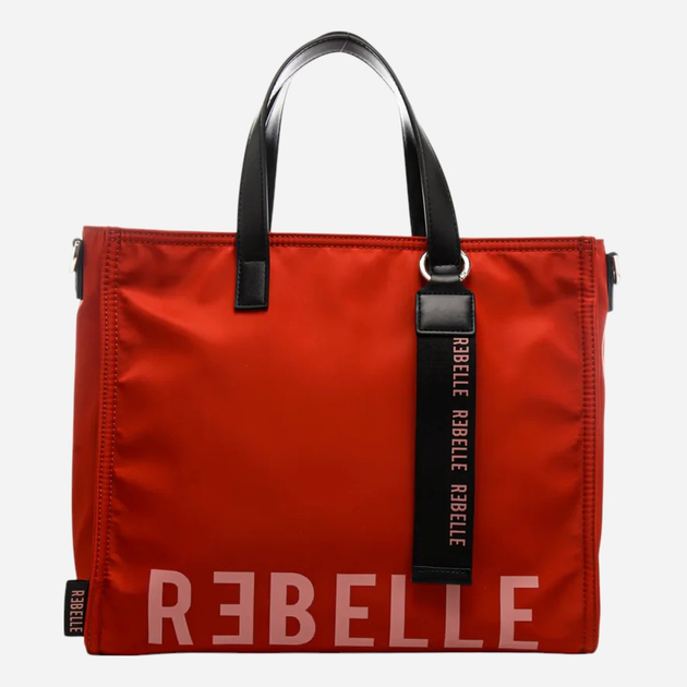 Torba shopper damska materiałowa Rebelle REB0082T0001-0139 Czerwona - obraz 1