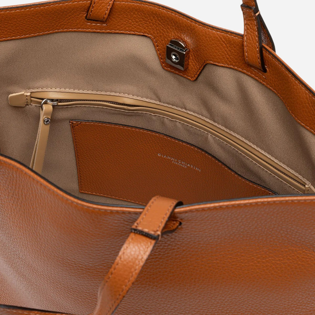 Сумка шопер жіноча з натуральної шкіри Gianni Chiarini BS-11595-GRN-1117 Коричнева (800070349397) - зображення 4