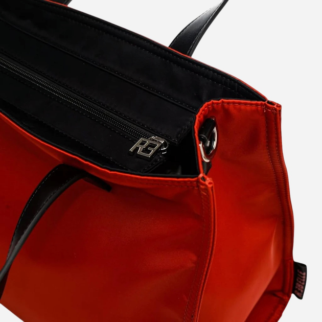 Torba shopper damska materiałowa Rebelle REB0082T0001-0139 Czerwona - obraz 3