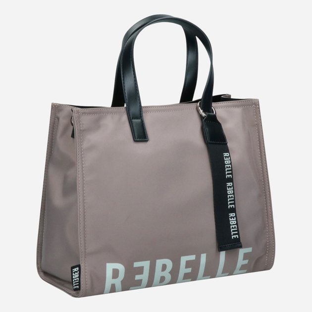 Torba shopper damska materiałowa Rebelle REB0082T0001-0026 Szara - obraz 3