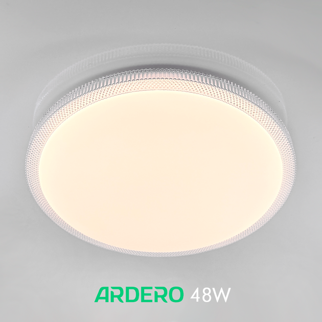 Світлодіодний LED світильник AL6086ARD MODA 48Вт Ardero 2500Lm Ø375*65мм люстра без пульта зі зміною відтінка 3000К-4500К-6000K - зображення 4