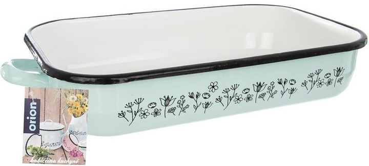 Форма для запікання Orion емальована прямокутна Louka Блакитна 40 x 22 x 6.5 см 3.2 л (8592381163587) - зображення 5