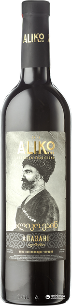 Вино Aliko Алазани красное полусладкое 0.75 л 9.4-14.0% (4820004925477 ...