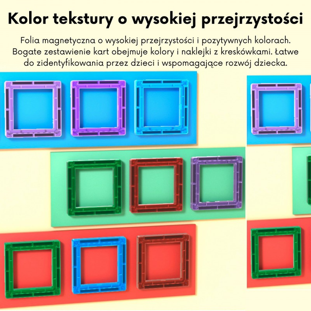 Klocki Magnetyczne Woopie 3D Zestaw Edukacyjny, Nauka Liter, 70 elementów (5906280654993) - obraz 5