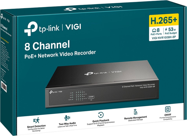 Rejestrator wideo TP-LINK VIGI NVR1008H-8P - obraz 4