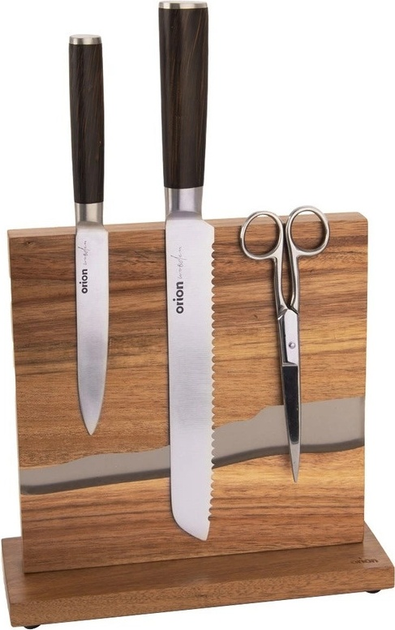 Підставка для ножів Orion River дерев’яна магнітна двостороння 24 x 9.5 x 23.5 см (8592381195939) - зображення 5