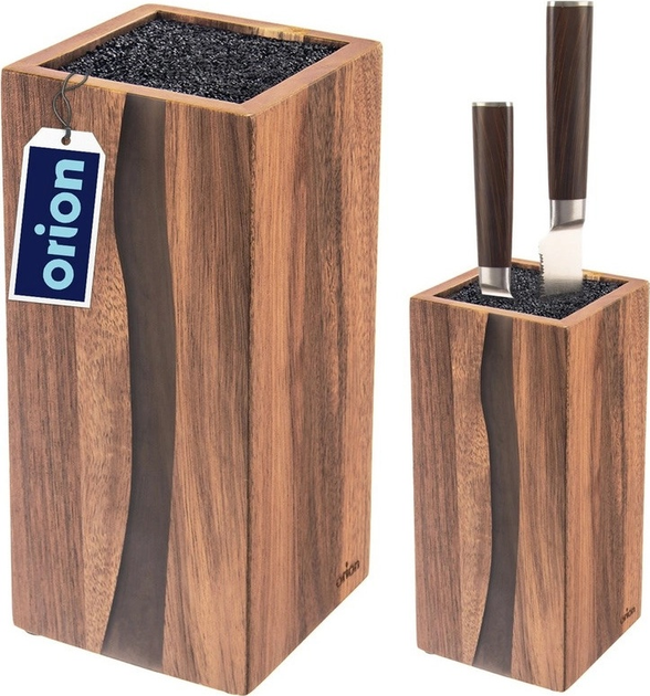 Підставка для ножів Orion River дерев’яна 11 x 11 x 23.5 см (8592381195250) - зображення 8