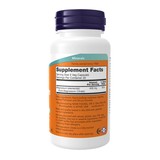 Магній цитрат Magnesium Citrate - 60 vcaps - Фото 2 Магній цитрат Magnesium Citrate - 60 vcaps - зображення 2