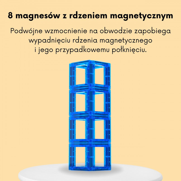 Klocki Magnetyczne Woopie 3D Zestaw Edukacyjny, Nauka Liczenia, 70 elementów (5906280654986) - obraz 3