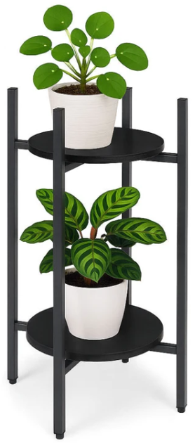 Підставка для квітів ModernHome by Multistore ME-ATS23 2 рівнева полиця Чорна (5905817007783) - зображення 2