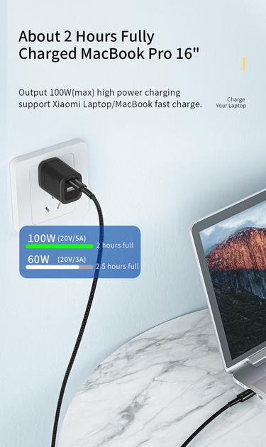 Кабель зарядки Type C - Type C Essager 60W 2м - Фото 4 Кабель зарядки Type C - Type C Essager 60W 2м - изображение 4