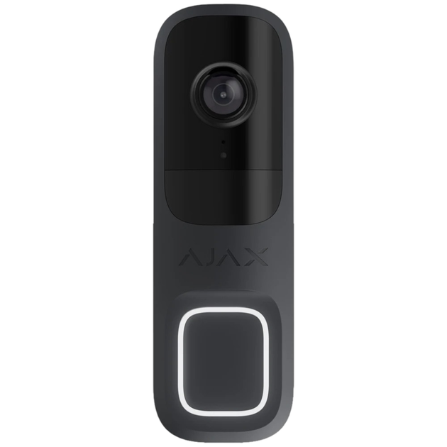 Видеозвонок Ajax Doorbell graphite RAL 7024 с 4Мп камерой и подключением по Wi-Fi Графит - Фото 1 Видеозвонок Ajax Doorbell graphite RAL 7024 с 4Мп камерой и подключением по Wi-Fi Графит - изображение 1