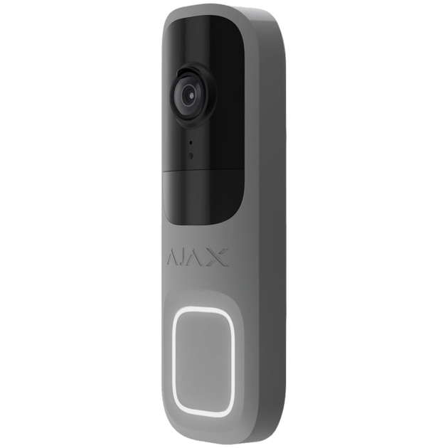 Видеозвонок Ajax Doorbell Grey RAL 7004 с 4Мп камерой и подключением по Wi-Fi Серый - изображение 2