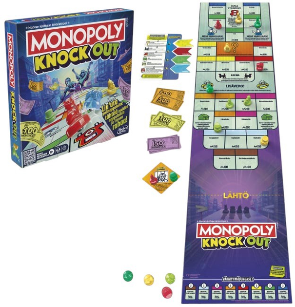 Gra planszowa Hasbro Monopoly Knockout (wersja fińska) (5010996218391) - obraz 3
