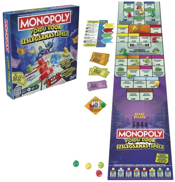 Настільна гра Hasbro Monopoly Knockout (естонською та латиською мовами) (5010996218223) - зображення 3