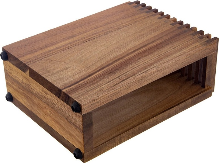 Підставка для ножів Orion з перегородками дерев’яна 18 x 8.5 x 24 см (8592381205898) - зображення 4