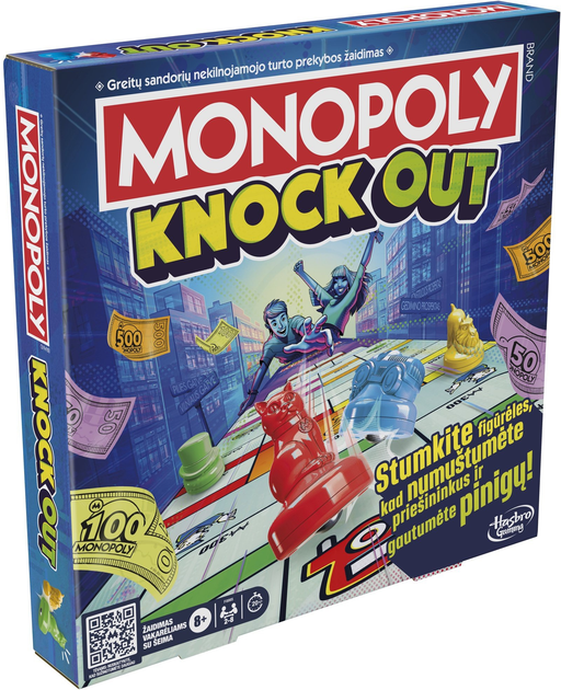 Настільна гра Hasbro Monopoly Knockout (литовська версія) (5010996218209) - зображення 2