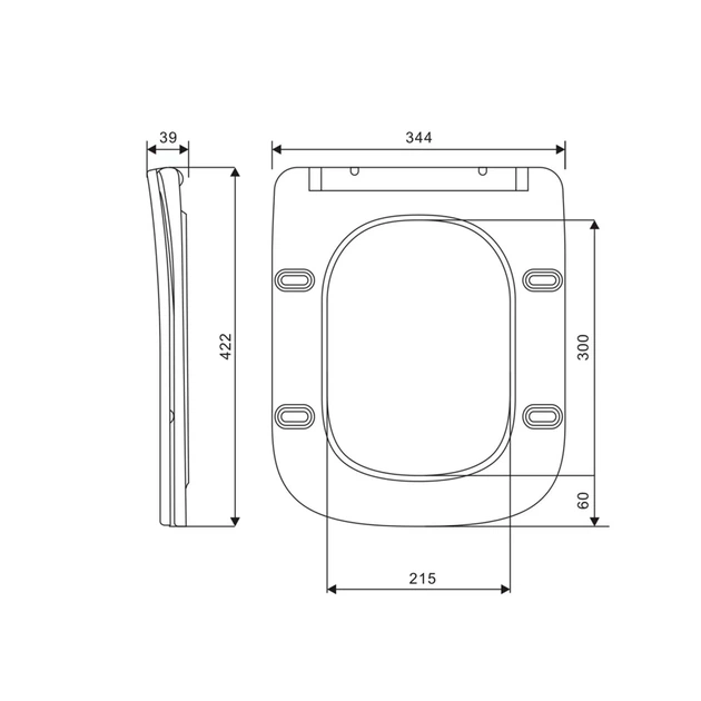Унитаз подвесной Mixxus QUADRO-0303-T3 485x340x365mm, система смыва TORNADO 3.0 (MI6702) - изображение 2